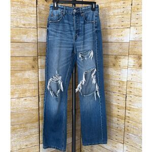 AERO 90'S BAGGY VINTAGE AESTHTIC GRUNGE SKATER Y2K ALTERNATIVE DISTRESSED JEANS